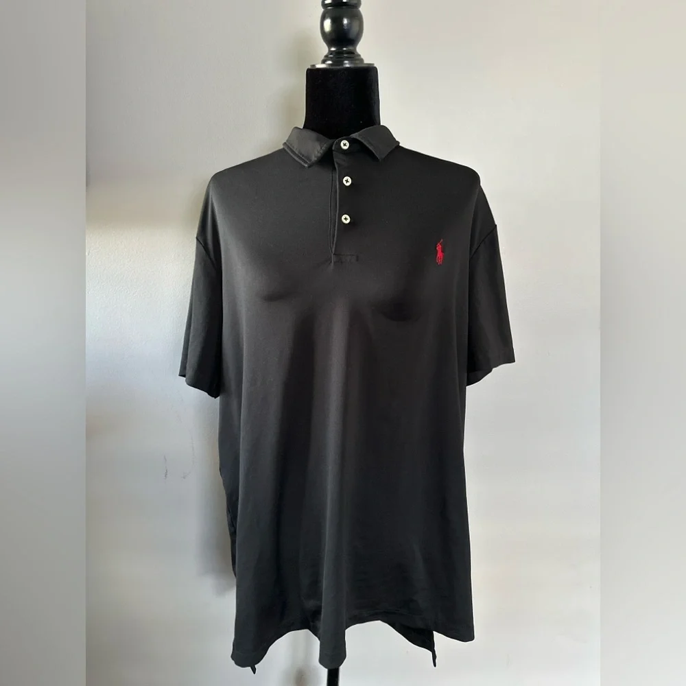 Polo by Ralph Lauren Black Shirt with‎ Red Emblem